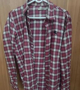 Burberry Plaid Long Sleeve Shirt