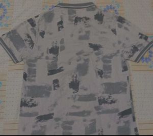 Men’s Grey Printed Polo T-Shirt | Casual &amp; Stylish