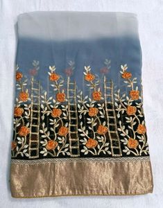 Black And White Party Wear Saree