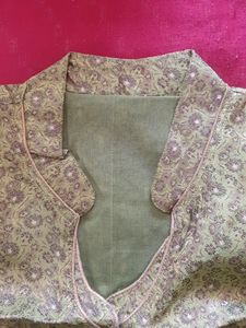 Green And Golden Silk Saree