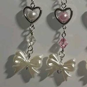 Bow Heart Phone Charms