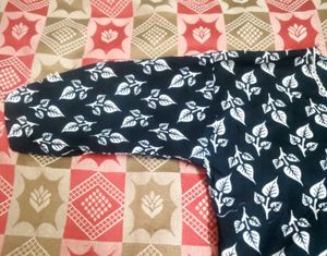 🖤Black Charm Printed Cotton Kurti – Everyday