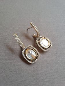 Cubic Zirconia + Kundan Dangler