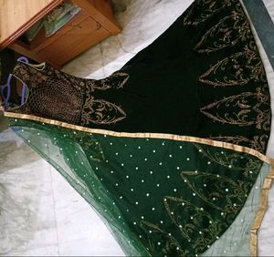 green Gown party wear dress