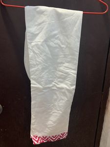 Pink And White Kurti Set