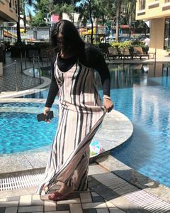 A Line Beach Color Full Dress