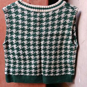 KOREAN Houndstooth Sweater Vest