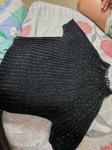 Sparkly Black Knit Top