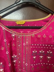 Pink &amp; Gold Printed Kurti