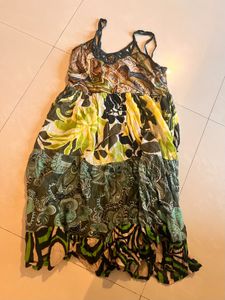 Green Pattern Dressss