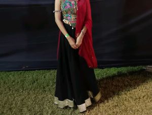 Pure cotton flared skirt