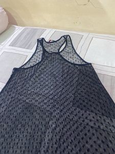 Black Polka Dot Mesh Dress unisex