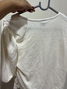 Chic White Puff Sleeve Top