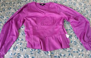 Purple Peplum Top