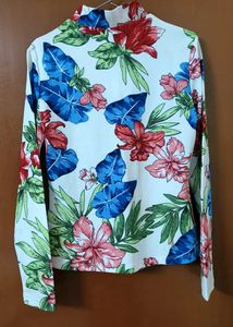 Floral Mock Neck Top