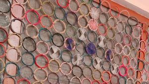Bangles Curtain Made Of Wool
