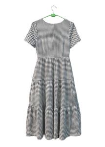 Gingham Tiered Midi Dress