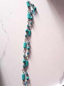 Turquoise Beaded oxidised Necklace