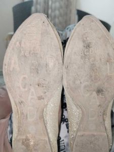 Sparkly Silver Ballet Flats