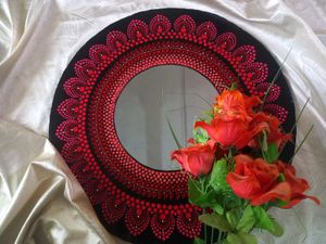 Mirror With Mandala Art Work