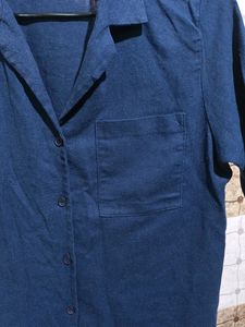 Navy Blue Colour Formal Shirt For Women