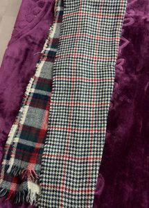 Stylish Plaid &amp; Houndstooth Scarf