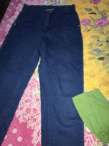 Cotton Kurta Top And Denim Jeans