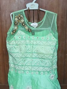 Frock Shawl Pant Set