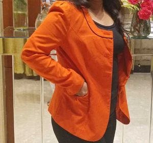 Chic Orange Blazer
