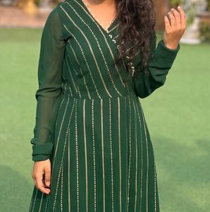 GREEN ETHNIC GOWN