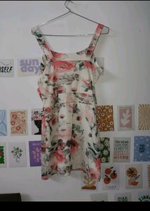 Floral Dress With Cut Designs