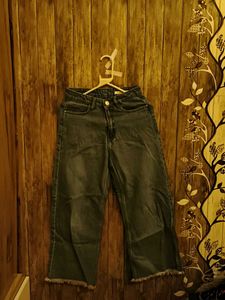 AUSTIN WIDE CROPPED Denim Jeans XS