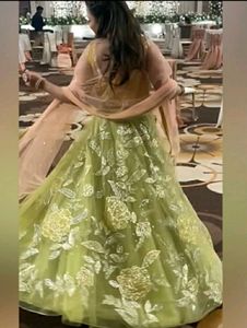 Yellow And Green Lehnga