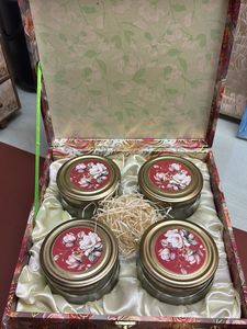 Floral wedding Box and 4 glass containers
