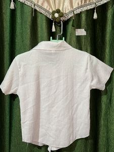 White Button-Down Top