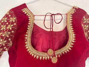 Maroon Embroidered Blouse