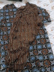 3pc Cotton Suit Brown