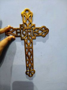 Wall Cross Golden Colour