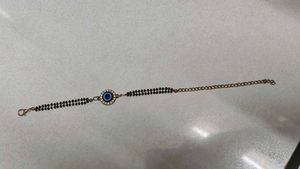 Blue Evil Eye Hath Mangalsutra Bracelet For Women