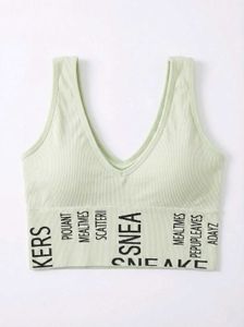 Green Graphic Cropped Tank