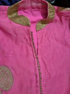 Pink Embroidered Kurta