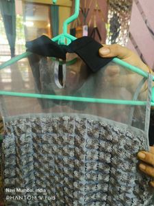 Korean Crochet Top-Dark Silver Stylish Collar