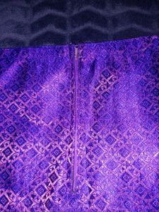 Elegant Purple &amp; White Indian Outfit
