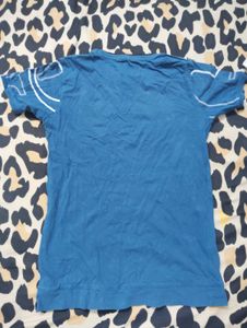Blue Graphic Print T-shirt