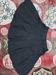 Woolen Acrylic Flared Skirt For Women