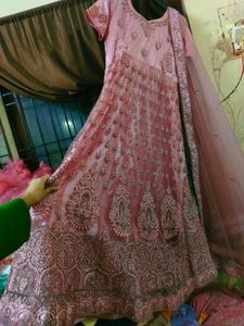Very Beautiful 😍 Peach Colour Gown With Cancan