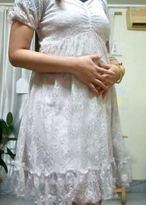 White Lace Mini Dress