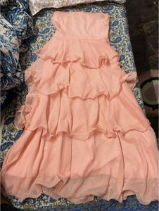Savana Pink Ruffle Layered Dress