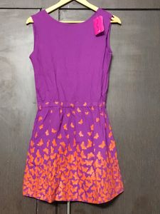 Stylish Back Purple Dress