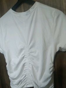 White Ruched Top